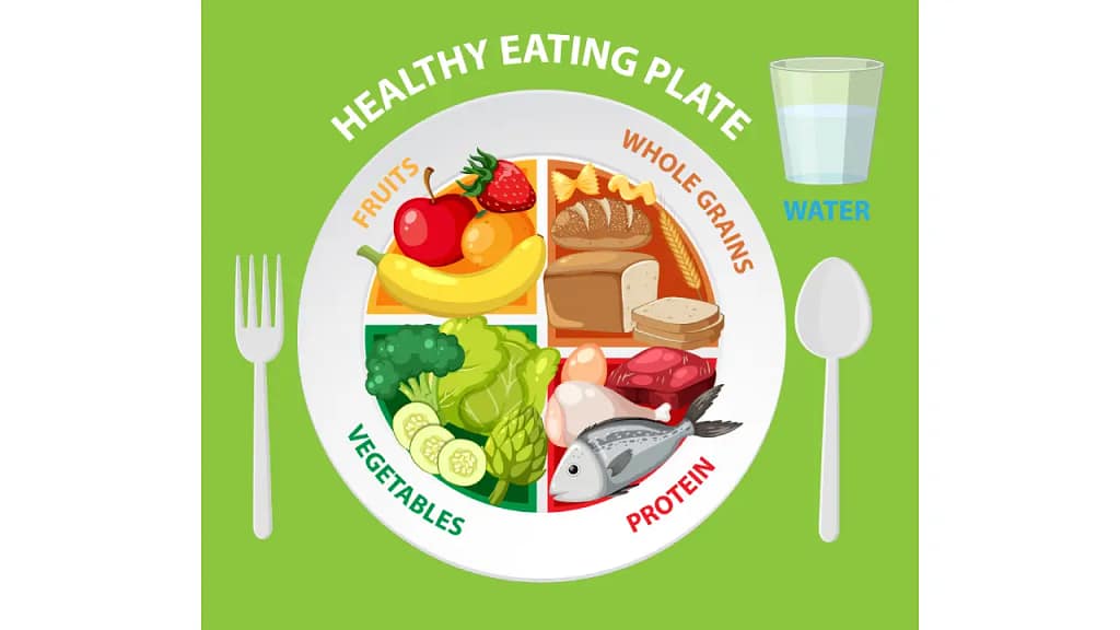 Balanced Diet - Plate od healthy food