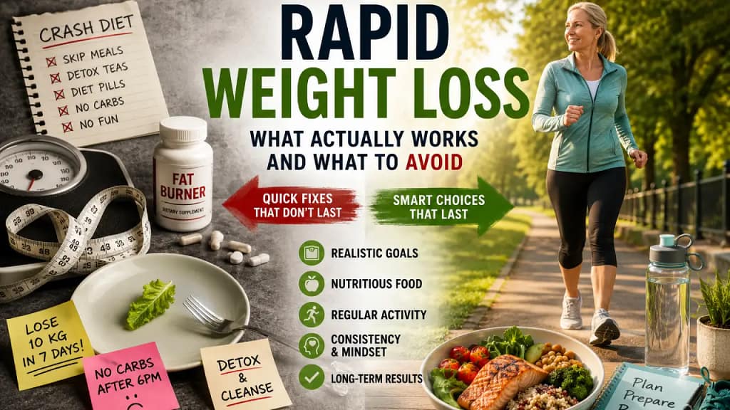 Rapid weight loss: crash diets versus sustainable weight loss