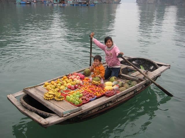 Fruit Seller Ha Long Bay, Vietnam
